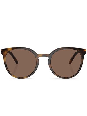 Dolce & Gabbana Eyewear lunettes de soleil rondes à logo - Vert