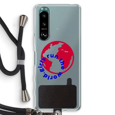 Run The World: Sony Xperia 5 III Transparant Hoesje met koord
