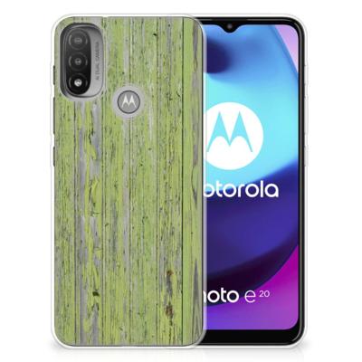 Motorola Moto E20 | E40 | Bumper Hoesje | Green Wood