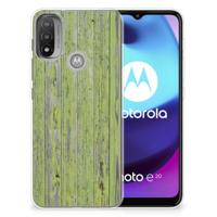 Motorola Moto E20 | E40 | Bumper Hoesje | Green Wood