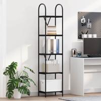 Boekenkast Zwart eiken 40 x 30 x 183 cm Bewerkt hout