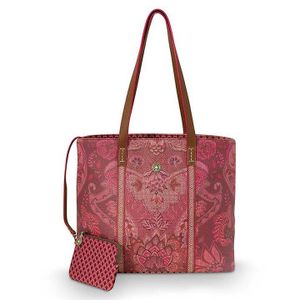 Pip Studio Shopper Medium met Etui Kyoto Festival Dark Pink