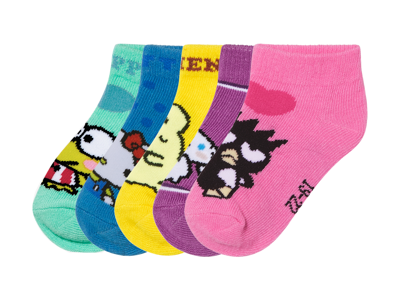 5 Paar kinder sokken Paw Patrol of Hello Kitty (turquoise/blauw/geel/paars, 27-30)