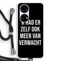 Meer verwacht - Zwart: Huawei P50 Transparant Hoesje met koord