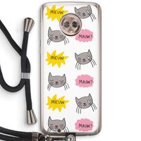 Meow: Motorola Moto G6 Transparant Hoesje met koord