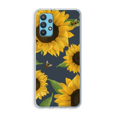 Sunflower and bees: Samsung Galaxy A32 4G Transparant Hoesje