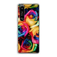 Neon bloemen: Sony Xperia 1 III Transparant Hoesje
