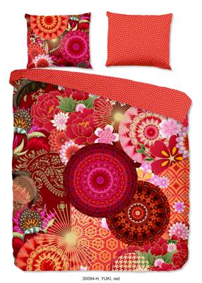 HIP Dekbedovertrek "mandala&apos;s en bloemen" - Rood - (200x200/220 cm) - Katoen Satijn
