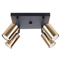 Plafondlamp WINX 4 zwart/goud