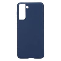 Shop4 - Samsung Galaxy S21 Plus Hoesje - Zachte Back Case Mat Blauw - thumbnail