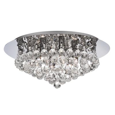 Searchlight Plafond kroonluchterHanna 45cm chroom met kristal - 3406-6CC