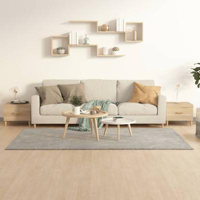 Salontafels 2 st 50x50x40 cm bewerkt hout sonoma eikenkleurig
