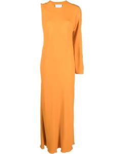 Erika Cavallini robe longue à design asymétrique à une épaule - Orange