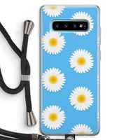 Margrietjes: Samsung Galaxy S10 Plus Transparant Hoesje met koord