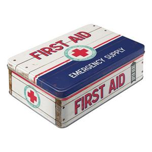 Nostalgic Art Bewaarblik/ehbo trommel - first Aid - Metaal - 23 x 16 x 7 cm - 2,5 liter