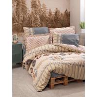 Beddengoedset - 1 dekbedovertrek 220 x 240 cm + 2 kussenslopen 60 x 60 cm - 100% katoen - Beige