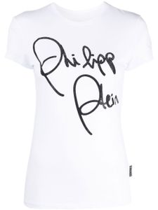 Philipp Plein t-shirt à ornements en cristal - Blanc