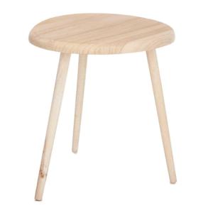 Giftdecor Bijzettafeltje Alaska - hout - beige - D46 x H50 cm - plantenpot verhoger/koffie tafel   -