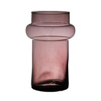 Bloemenvaas Luna - transparant mauve - eco glas - D16 x H25 cm - cilinder vaas