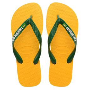 Havaianas Havaianas - Brasil Logo pop yellow Geel Rubber Teenslippers Unisex