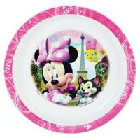 Disney Minnie Mouse bordje - diep - D16 cm -kunststof - ontbijtbord -kinder/peuter bordje