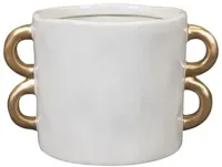 TS Collection bloempot bianca keramiek 11x9cm ivoor