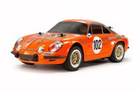 Tamiya 1:10 RC auto Elektro Racewagen Renault Alpine 110 Jägermeister Oranje Brushed Bouwpakket - thumbnail