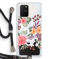 Hello in flowers: Samsung Galaxy S10 Lite Transparant Hoesje met koord