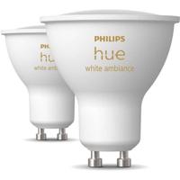 Set van 2 LED-lampen - PHILIPS HUE - GU10 spotlamp - Warm wit tot koel wit