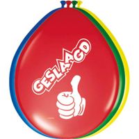 8x stuks Gekleurde geslaagd thema ballonnen 8x stuks Gekleurde geslaagd thema ballonnen