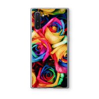 Neon bloemen: Samsung Galaxy Note 10 Transparant Hoesje