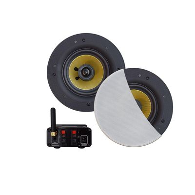Aquasound Bluetooth Audio bluetooth audiosysteem - (70 watt / bt4.0 / auto-aux) - met samba speakerset (wit) - 230v/24v bmn70easy-zw
