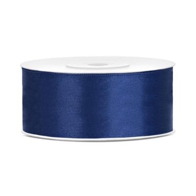 Partydeco Cadeaulint - blauw - 2,5 cm x 25 meter - satijn