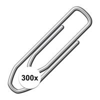 Papier paperclips klein - 21 mm - 300x stuks - Kantoorartikelen