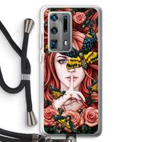 Lady Moth: Huawei P40 Pro Plus Transparant Hoesje met koord