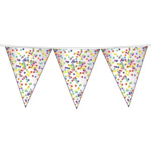 6x Plastic confetti thema feestje vlaggenlijnen 23 cm   -