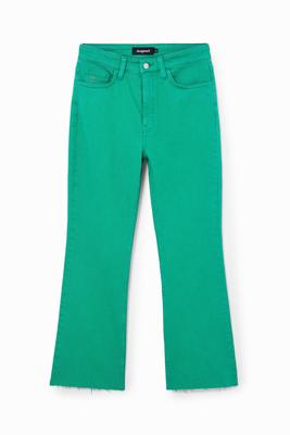 Uitlopende enkellange broek - GREEN - 44