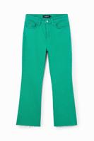 Uitlopende enkellange broek - GREEN - 44