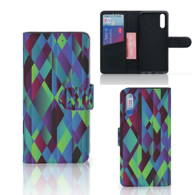 Huawei P20 | Book Case | Abstract Green Blue