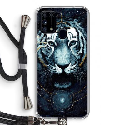 Darkness Tiger: Samsung Galaxy M31 Transparant Hoesje met koord