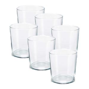 Pasabahce Drinkglazen/waterglazen Bistro - transparant - glas - set 8x stuks - 380 ml