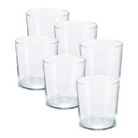 Pasabahce Drinkglazen/waterglazen Bistro - transparant - glas - set 8x stuks - 380 ml