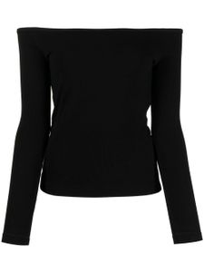 John Elliott blouse nervurée à épaules dénudées - Noir