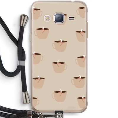 Morning coffee: Samsung Galaxy J3 (2016) Transparant Hoesje met koord