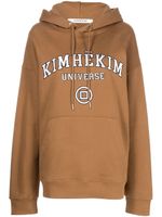 Kimhekim hoodie à logo brodé - Marron