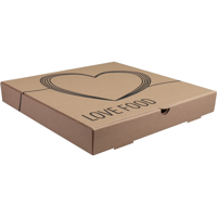 Pizzadoos | Americano Love Food | golfkarton | 33x33x4.5cm | americano | bruin | 100 stuks