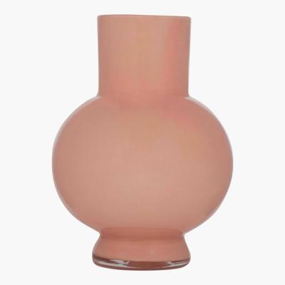 Hakbijl Glass Bloemenvaas Deborah - Zacht Roze- glas - D20 x H 26 cm?