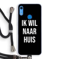 Ik wil naar huis - Zwart: Huawei Y6s Transparant Hoesje met koord