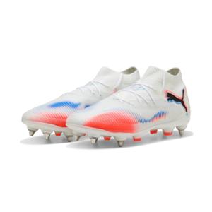PUMA Future 8 Pro IJzeren-Nop Voetbalschoenen (SG) Wit Felrood Blauw