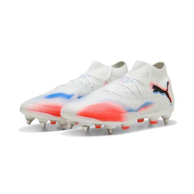 PUMA Future 8 Pro IJzeren-Nop Voetbalschoenen (SG) Wit Felrood Blauw
